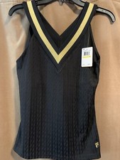 Women's Fila Collezione V-neck Halter Tank  Size Medium  Black - New with Tags