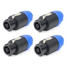 (4 Pack) Neutrik NL8FC 8-Pin SpeakOn Speaker Cable Connectors, 8 Pole Connectors