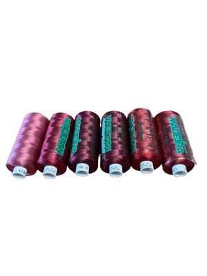 Madeira Embroider Thread Polyneon 1000M X 6 Pink Red 1635 1638 1782 1785 1835 +1