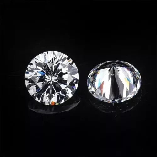 1 CT Natural White Diamond 5 mm 2 Pcs Round Cut VVS1 D Grade GDGL Certified DV30