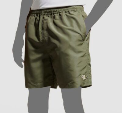 $295 Nanushka Men's Green Kenan Elasticized Waistband Swim Trunk Shorts Size XL