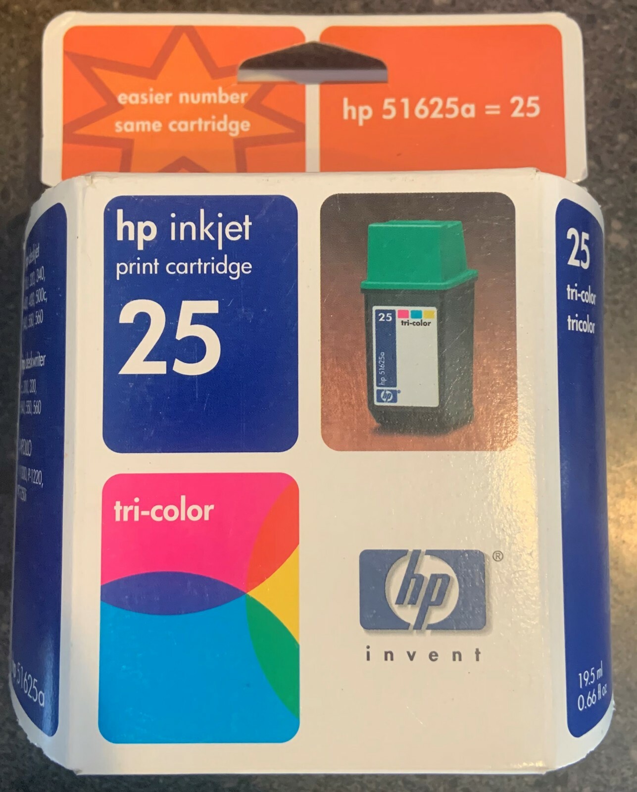 HP 25 Tri-Color Ink Cartridge (51625A) | eBay