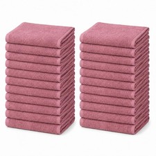 24 Pack Washcloths, 12x12 Lightweight Cleaning Towels, 100 Ring Spun Cotton,...