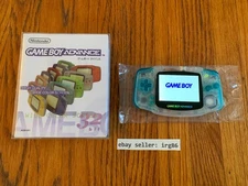Nintendo Game Boy Advance console system clear teal laminated IPS backlit screen