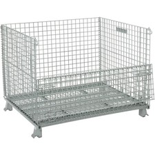 Folding Wire Container 3000 Lb. Capacity 48"L x 40"W x 36-1/2"H