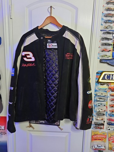 Vintage Dale Earnhardt Sr Wilson's Leather Chase Authentics NASCAR Jacket Large