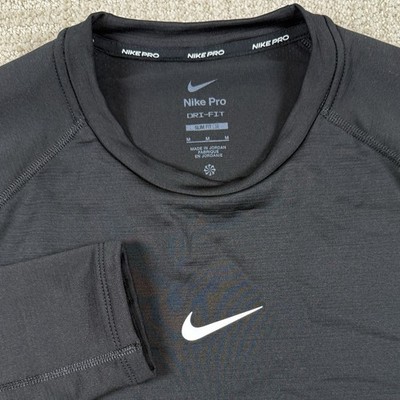 Nike Pro Dri-Fit Men s Medium Black Slim Fit Long Sleeve Compression Shirt