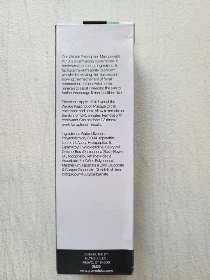 GlyMed Plus Wrinkle Prescription Masque PC10 4oz NEW SEALED Prof Only 2-Treat - Image 3 of 4