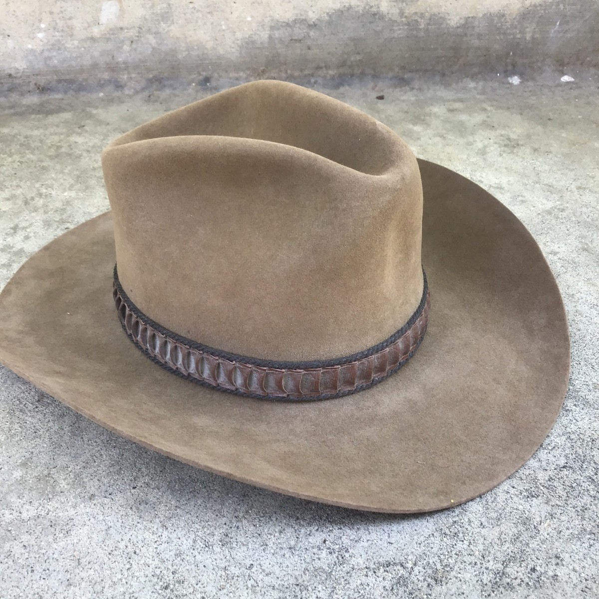 Vintage John B. Stetson XXXX 4x Beaver Western Cowboy Hat 7 1/8