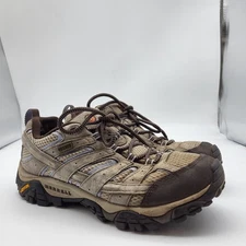 Merrell Moab 2 Womens 9 hiking shoes brown leather lace up missing inserts