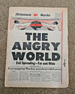 1974 Muhammad Speaks Newspaper: "The Angry World." Nation of Islam.