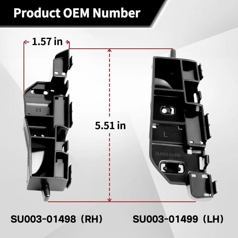 Bumper Side Brackets Set For Toyota GT 86 For Scion FR-S FRS 13-16 SU003-01498 - Изображение 3 из 4