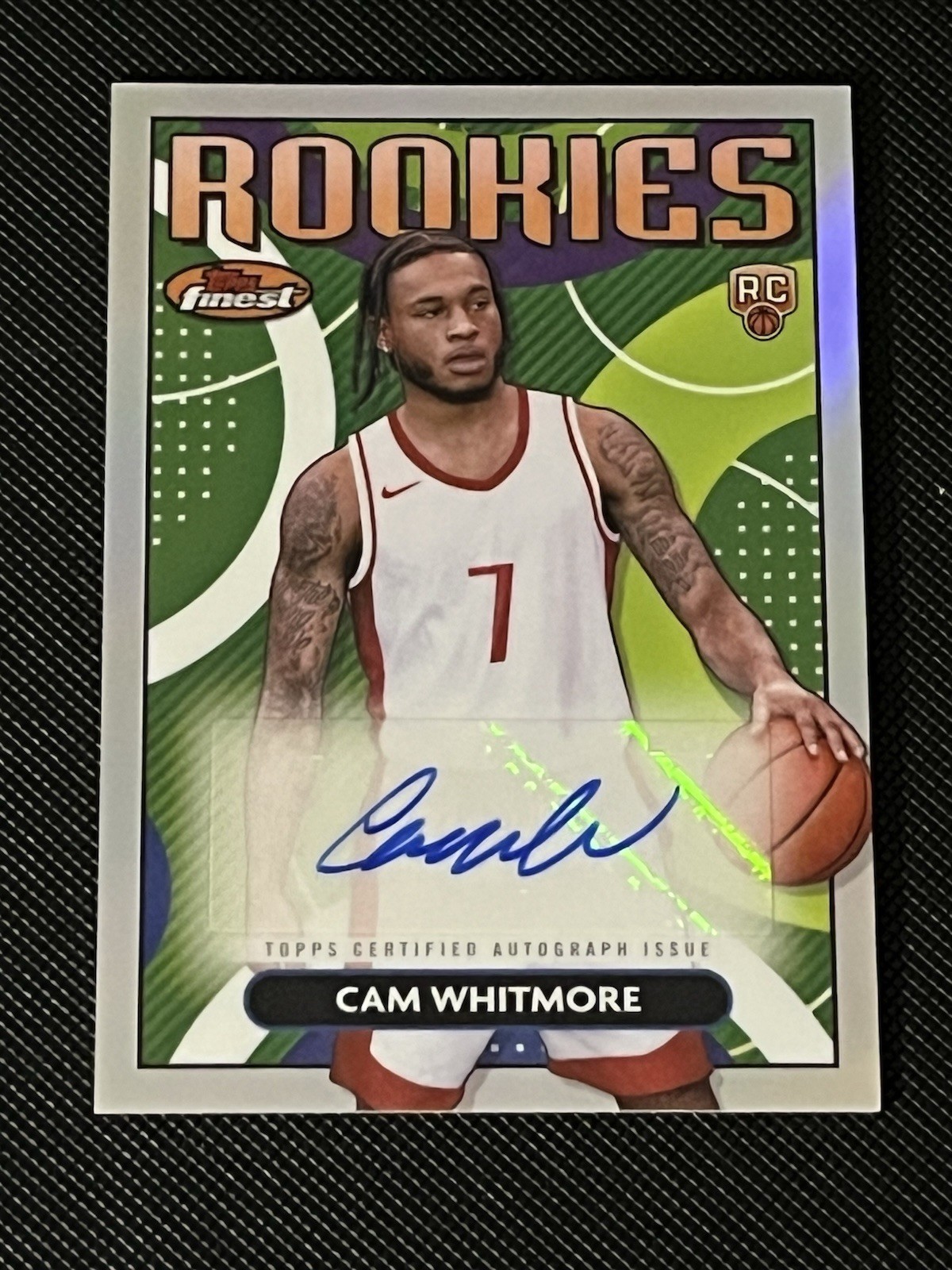 2023-24 Topps Finest - Rookie Finest Auto Cam Whitmore #RFA-CW Refractor RC SP