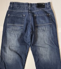 SOUTHPOLE Jeans - Men's Blue Wide Leg Denim Grunge Skater VTG Y2K Jeans - 36x32
