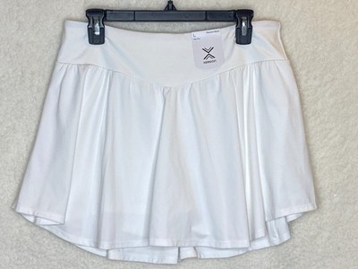Xersion Women s Active Wear High Rise Side Slits Ultra Lite Skort Size L White