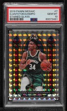 2019-20 Panini Mosaic Stained Glass Giannis Antetokounmpo #7 PSA 10 GEM MT 14lm