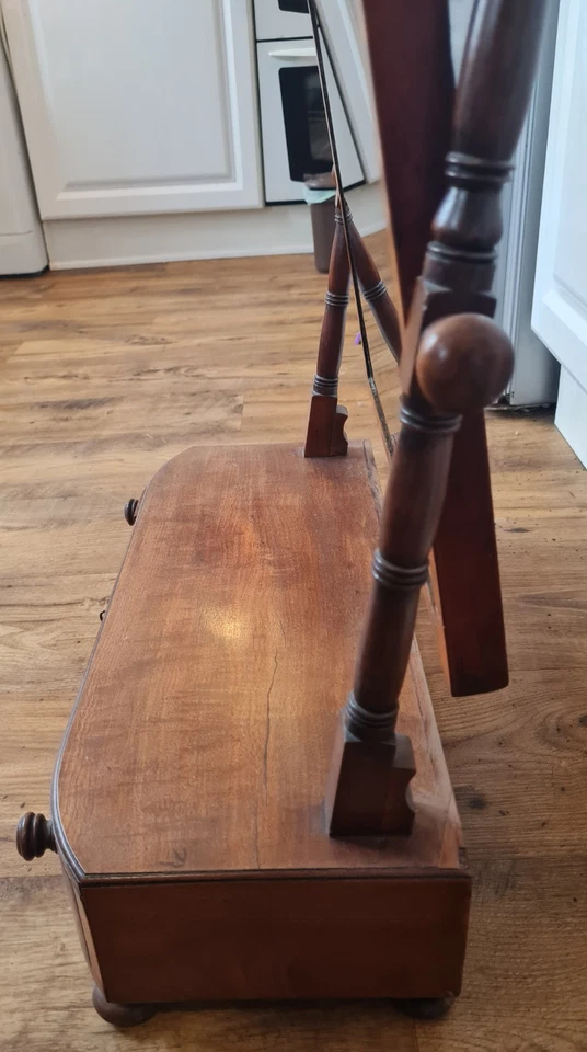 Espejo de afeitar de inodoro Georgian Regency de caoba Foto 2 de 4