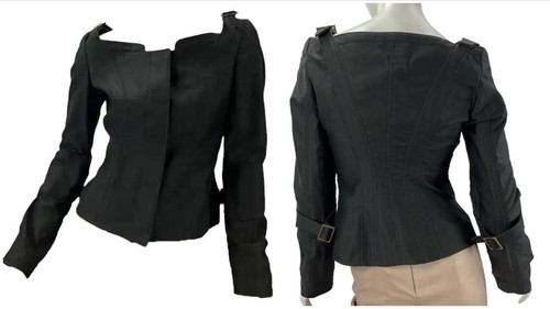 Tom Ford, 2003 Vintage Tom Ford per Gucci Giacca Corsetto Marrone Cioccolato Italiano 40 US 4