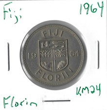 Coin Fiji 1 Florin 1964 KM24