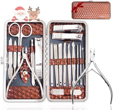 Nail Clippers Set 18 Pcs, Manicure Grooming Kit: Fingernail Clipper  Toenail Pe