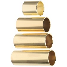 Golden Durable Metal Guitar Slides 4Pcs Set Lightweight for Guitar Accessories