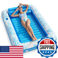 Jasonwell 4-in-1 Inflatable Tanning Pool Lounger Float Sun Tan Tub