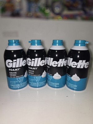Gillette Foamy Shaving Cream, Sensitive Skin, 11 Ounce (Pack of 4)