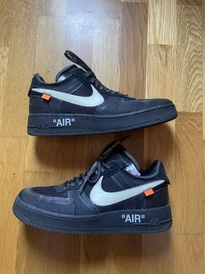 Größe 9 (42,5 EU) - Nike Air Force 1 Low x OFF-WHITE Black 2018