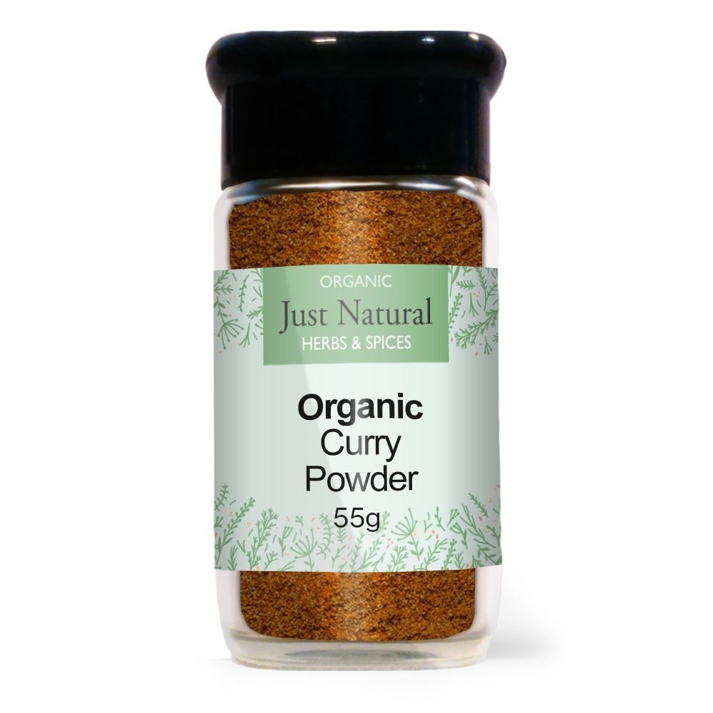 Just Natural Herbs Organic Curry Powder (Glass Jar) 55g - 2 Pack