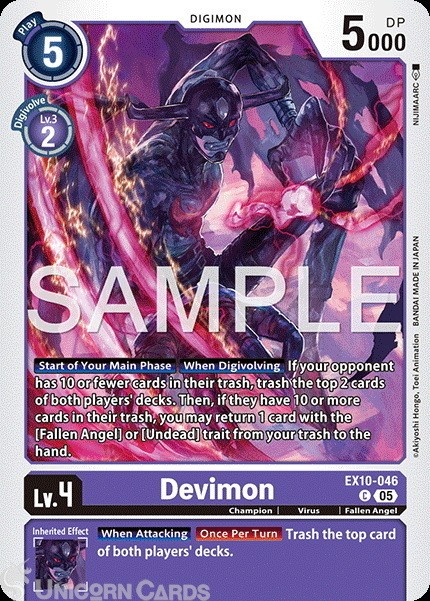 EX10-046 Devimon : Common Digimon Card : EX10: Sinister Order