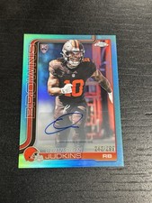 Quinshon Judkins 2025 Topps Chrome #RA-QJ Teal Refractor Rookie Auto RC /299 SJ