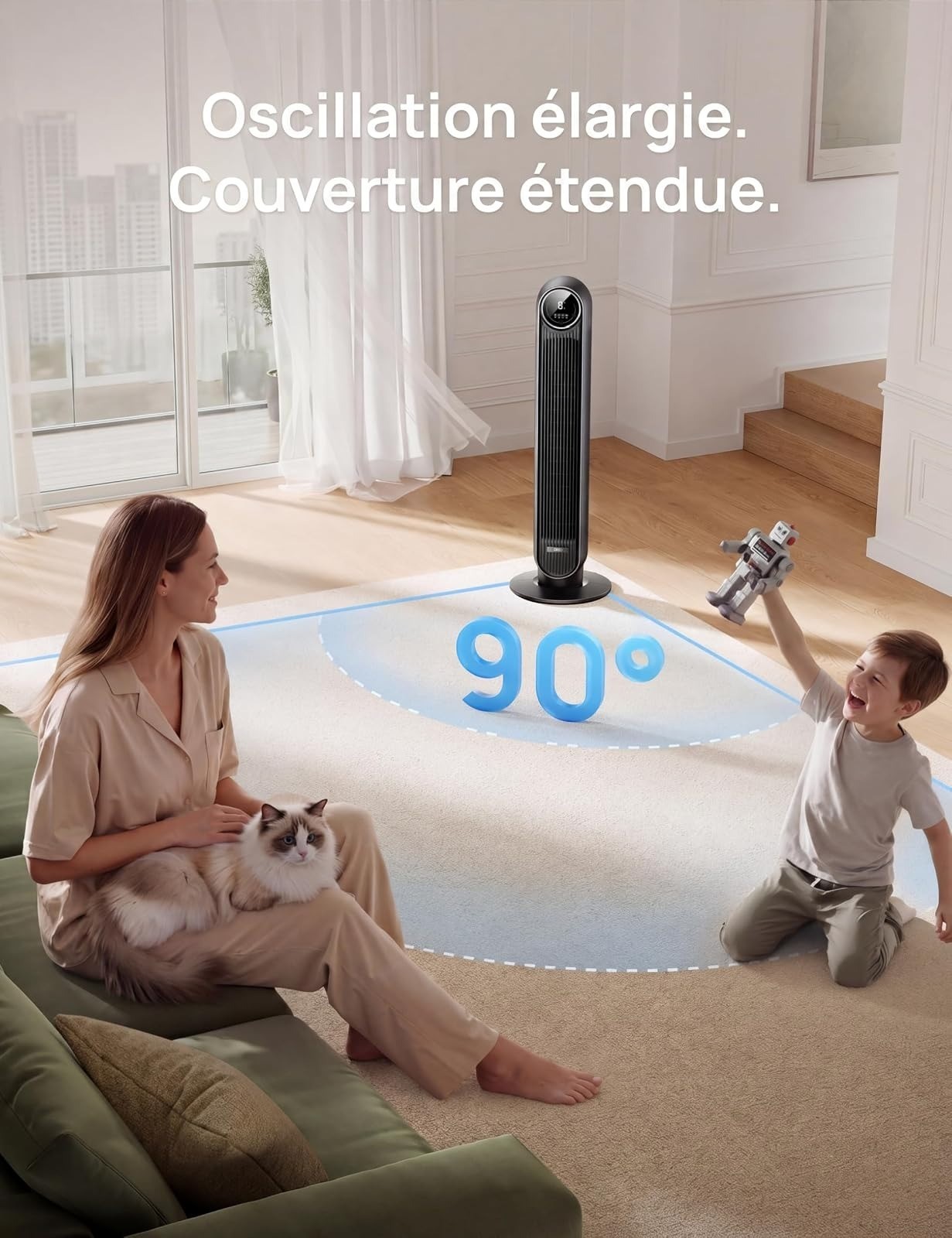 ventilateur tour silencieux – vue détaillée