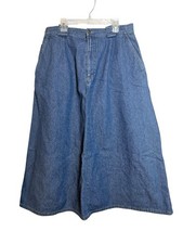 VTG LL Bean OCY80 Aline Skirt Size 14 Petite Pockets 100 Cotton Denim 90s