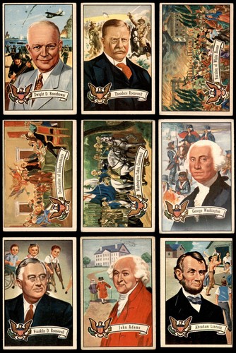 1956 Topps U.S. Presidents Complete Set 3.5 - VG+ 3013413 - Picture 4 of 4