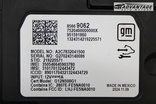 2025 CHEVROLET EQUINOX TRANSCEIVER TELEMATICS COMMUNICATION MODULE UNIT OEM - Picture 6 of 7