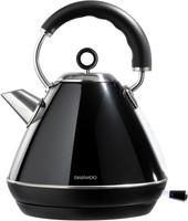 Daewoo Kettle Cordless 1.7 Liters 3000W Kensington Kettle Stainless Steel Black