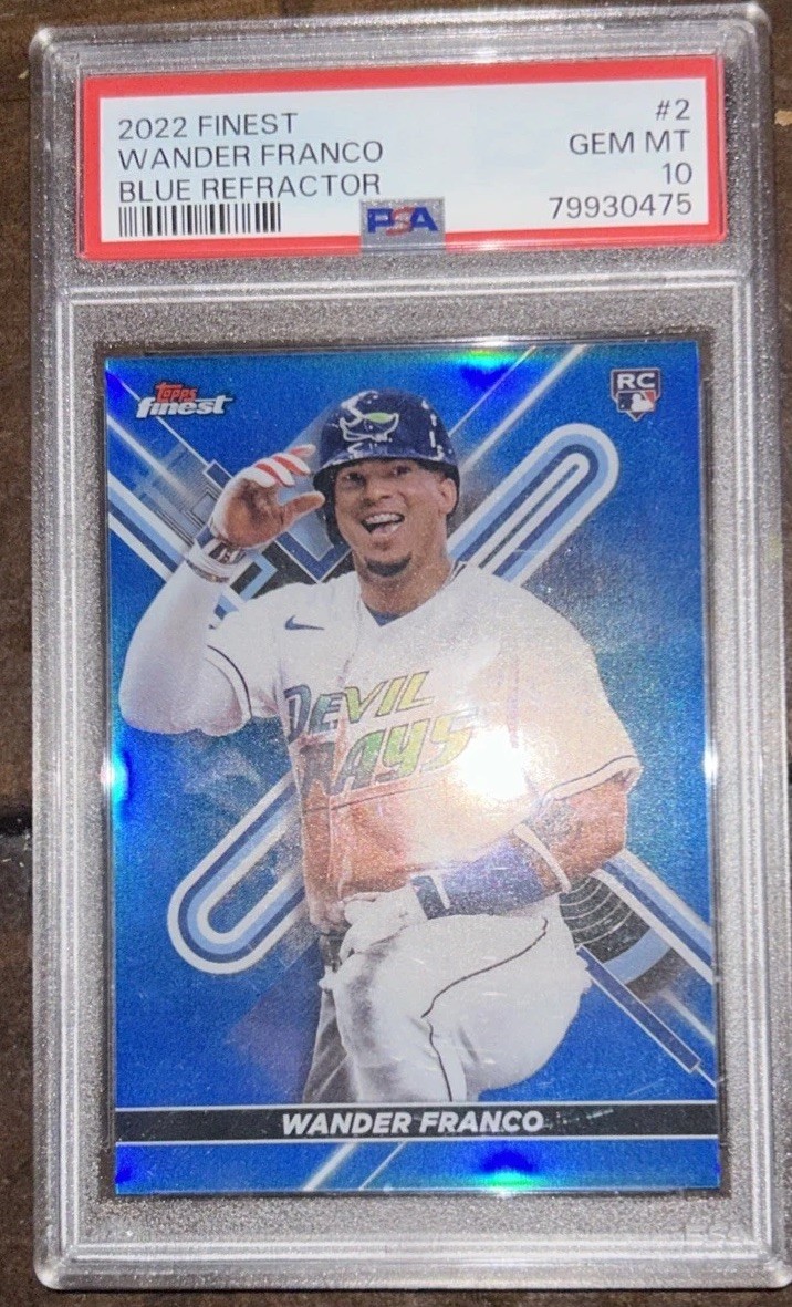 2022 Topps Finest - Wander Franco #2 Blue Refractor 72 /150 (RC)