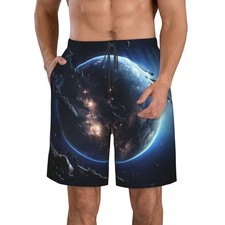 Hawaiian Shorts Trunks Swimwear Bathing Beach Vacation Mens