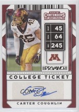 2020 Panini Contenders Draft Picks College Ticket Carter Coughlin #321 Auto 0c6