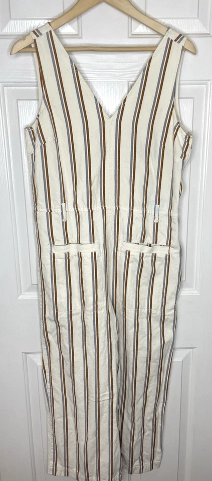 Mono Madewell Doble Raya Gris Pluma Lino Algodón Utilitario Crema Mediano Foto 2 de 4