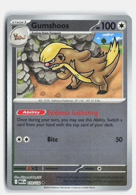 Gumshoos 110/132 Mega Evolution Uncommon Pokemon Reverse Holo NM