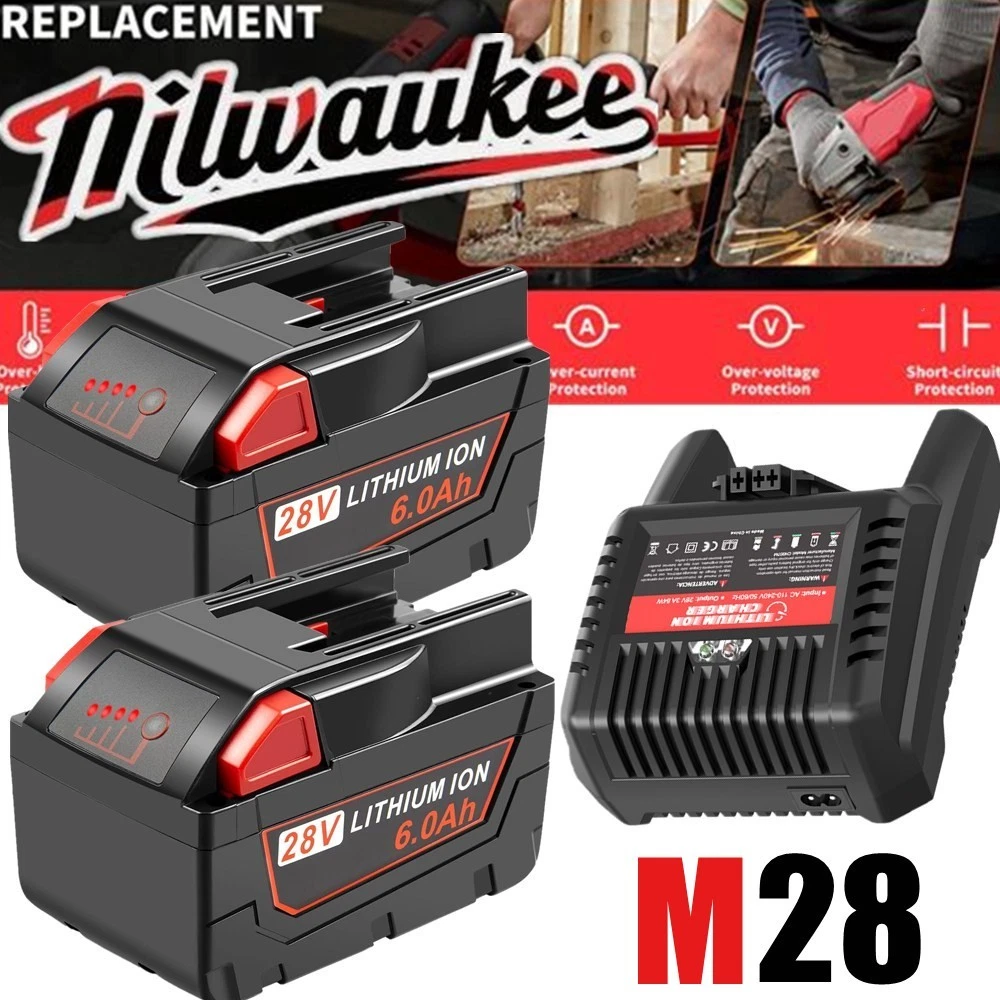 Milwauke 18V 48-11-1850 5.0 AH Batteries M18 XC18 48-11-1850 Battery 2-Pack