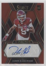 2023 Select Draft Picks X-Factor Signatures Red Prizm Jadon Haselwood Auto 13gd