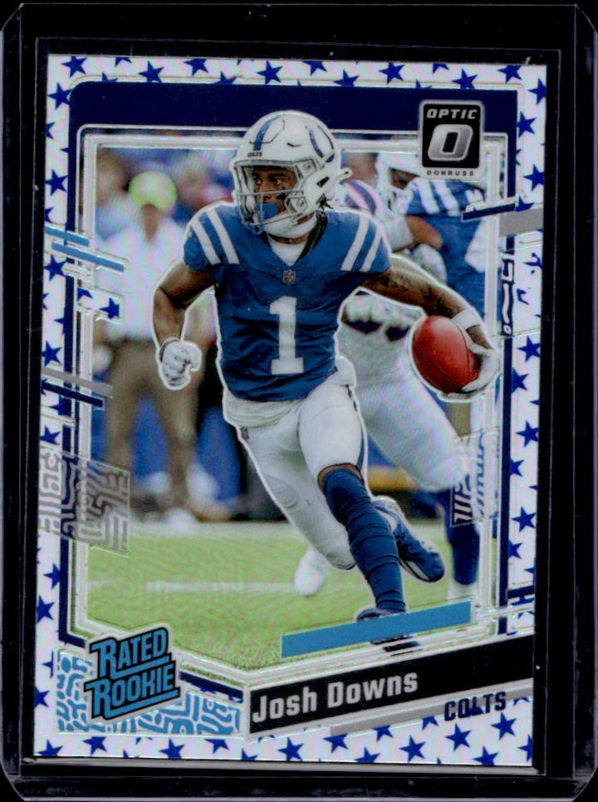 2023 Donruss Optic Josh Downs Blue Stars Prizm Rated Rookie #248 Colts