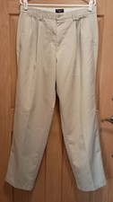 Dockers Stain Defender Pleated Front Pants Light Khaki Brown Men's 34 x 31