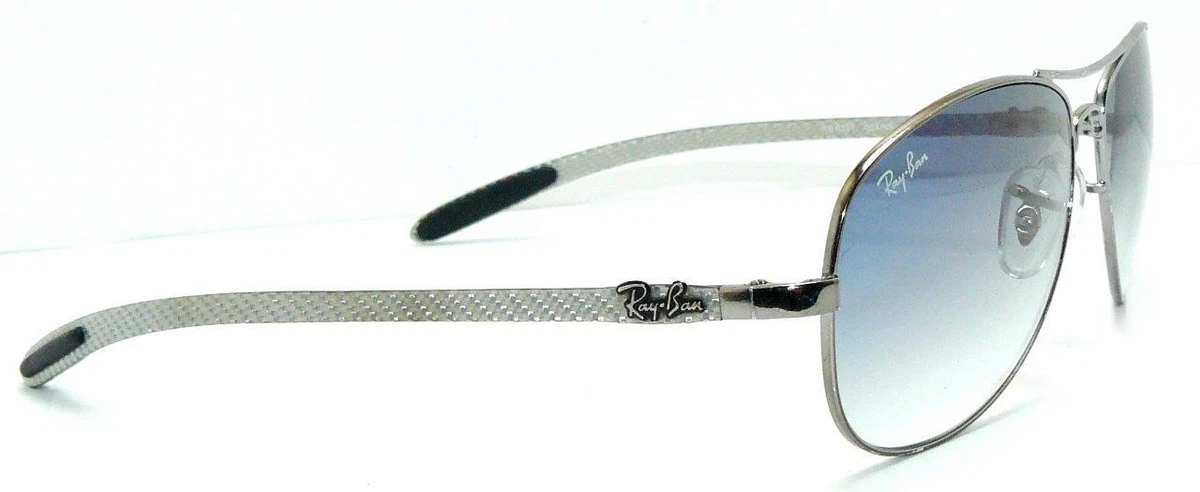 Ray Ban SONNENBRILLE GRAU BLAU 8301 56 CARBON COCKPIT PILOT 8403 TECH 3362 ETUI