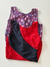 2 unitard Danskin red and purple girls 6x/7 gymnastics, dance, wrestling