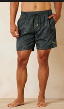 Tommy Bahama Naples Keep It Frondly Men  s Gray Swim Trunks Size Xl
