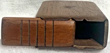 VGC. Vintage Wood Cigarette Pocket Stash Box Hand Made Secret Slide Away Lid