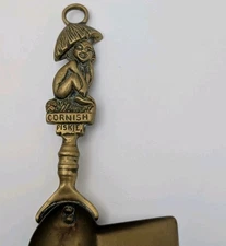 Vintage Brass Cornish PIXIE Piskie Crumb Scoop Silent Folklore England Cottage 